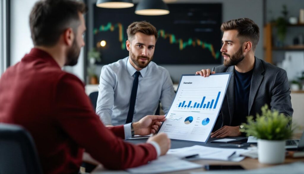 Group of business valuation team